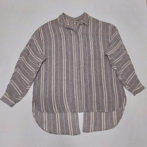 Lucky Brand high-low linen shirt
